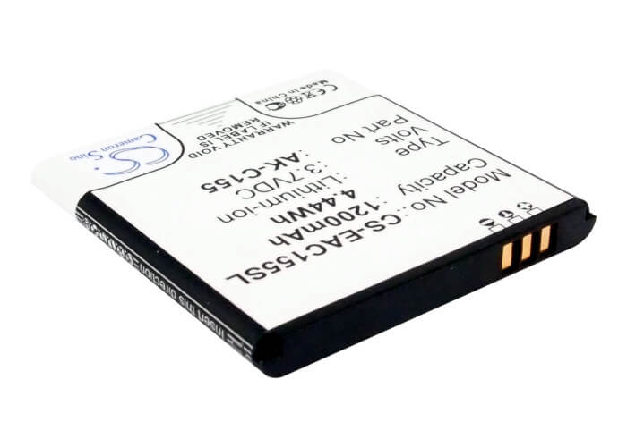 3.7V, 1200mAh, Li-ion Battery fits Emporia, C155, Telme C155, 4.44Wh