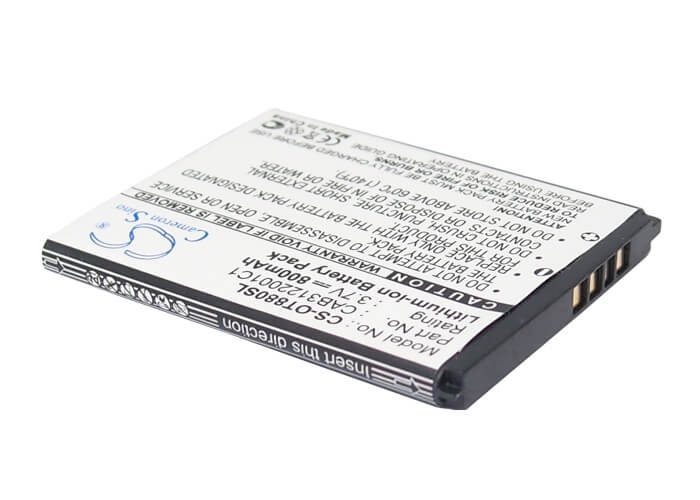3.7V, 800mAh, Li-ion Battery fits T-mobile, 875, One Touch 875, 2.96Wh