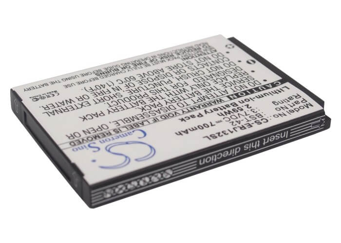 3.7V, 700mAh, Li-ion Battery fits Sony Ericsson, J132, J132i, 2.59Wh