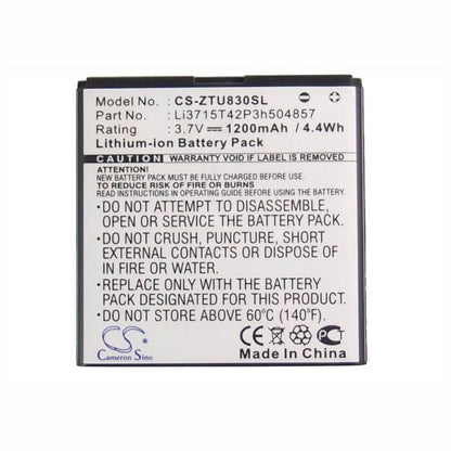 3.7V, 1200mAh, Li-ion Battery fits Net10, Midnight, 4.44Wh