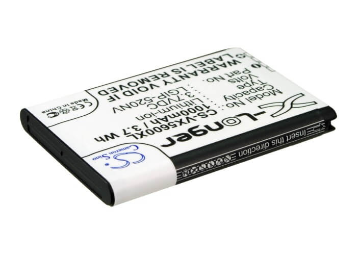 3.7V, 1000mAh, Li-ion Battery fits Lg, Accolade, Cosmos Touch Vn270, 3.7Wh