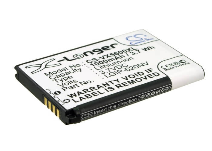 3.7V, 1000mAh, Li-ion Battery fits Verizon, Cosmos Touch Vn270, Envoy, 3.7Wh