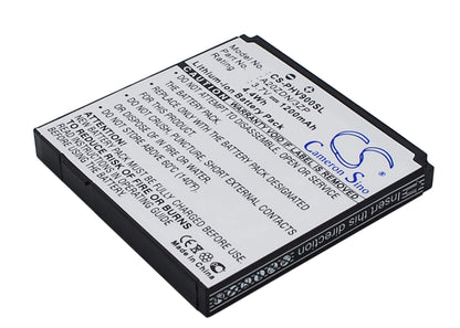 3.7V, 1200mAh, Li-ion Battery fits Philips, Xenium V900, 4.44Wh