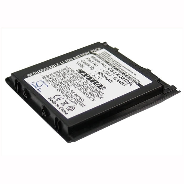 3.7V, 800mAh, Li-ion Battery fits Lg, Kg810, Kg-810, 2.96Wh