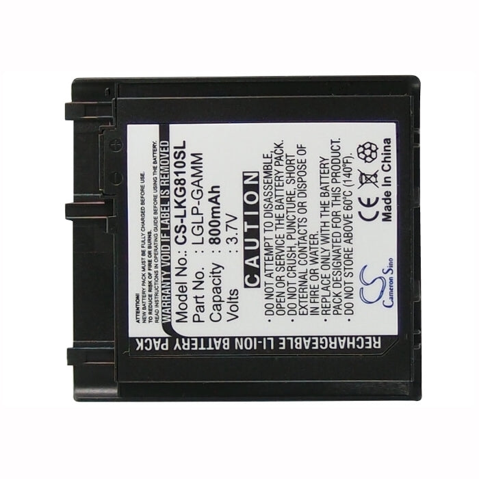 3.7V, 800mAh, Li-ion Battery fits Lg, Kg810, Kg-810, 2.96Wh