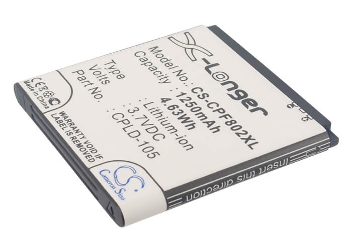 3.7V, 1250mAh, Li-ion Battery fits Coolpad, 8020+, 4.625Wh