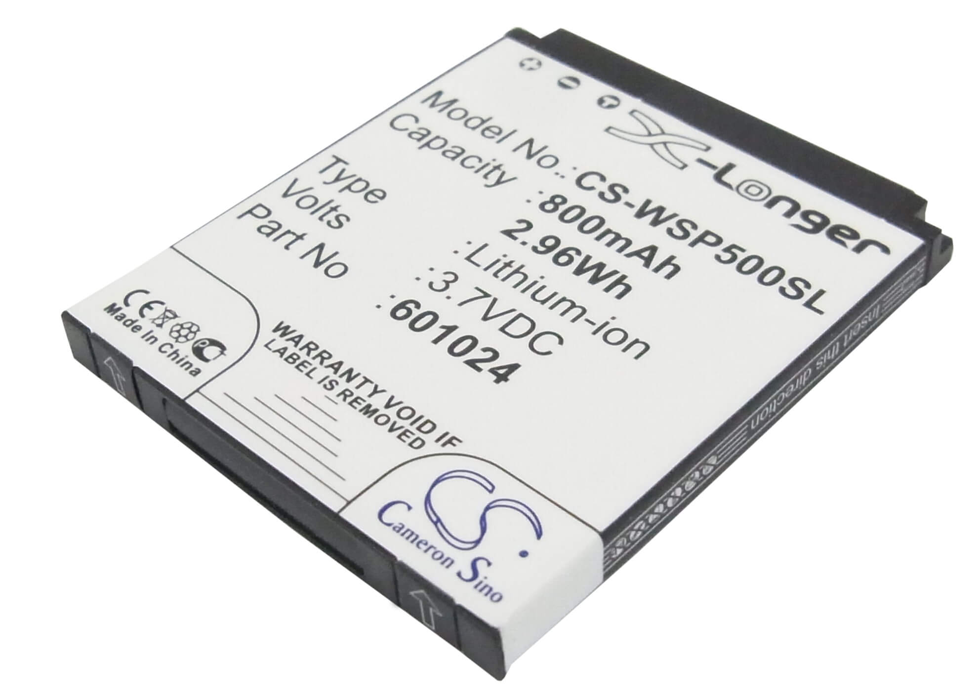 3.7V, 800mAh, Li-ion Battery fits Swissvoice, Mp50, 2.96Wh