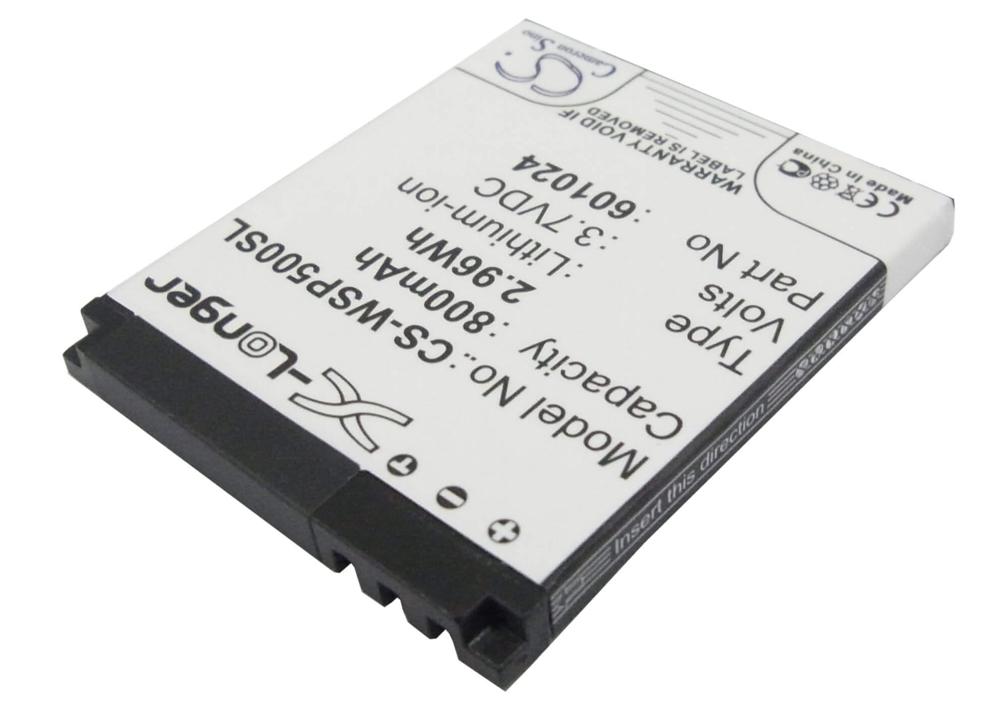 3.7V, 800mAh, Li-ion Battery fits Swissvoice, Mp50, 2.96Wh