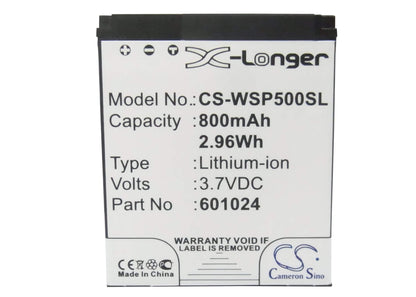 3.7V, 800mAh, Li-ion Battery fits Swissvoice, Mp50, 2.96Wh