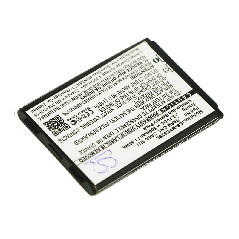 3.7V, 500mAh, Li-Polymer Battery fits Sagem, Myc5, My-c5, 1.85Wh