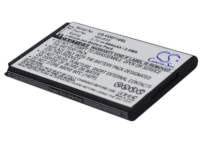 3.7V, 800mAh, Li-ion Battery fits Vodafone, 715, 716, 2.96Wh