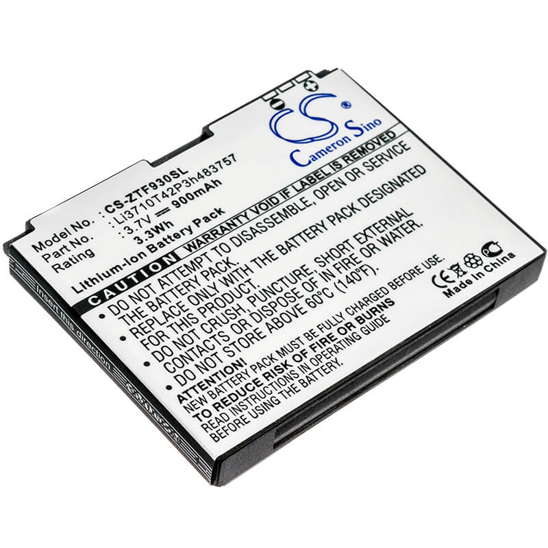 3.7V, 900mAh, Li-ion Battery fits Verizon, Adamant, F450, 3.33Wh