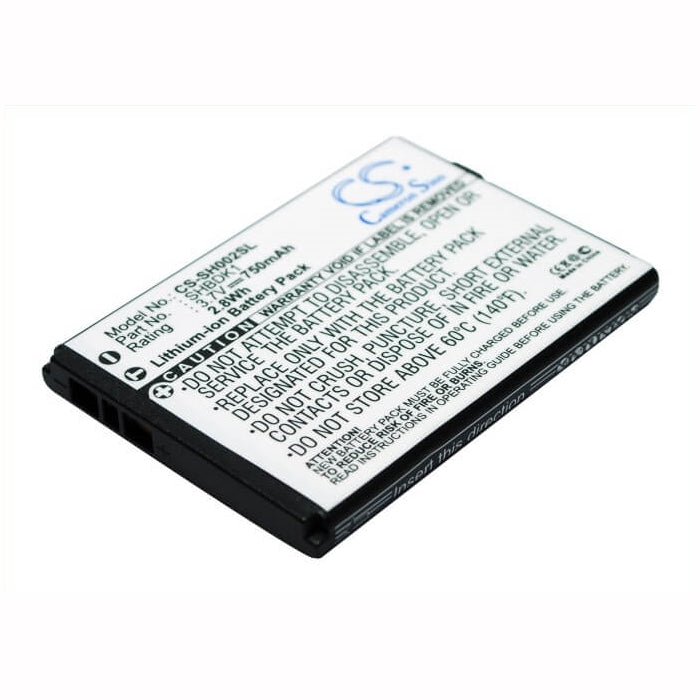 3.7V, 750mAh, Li-ion Battery fits Sharp, 002sh, Aquos Shot 002sh, 2.775Wh