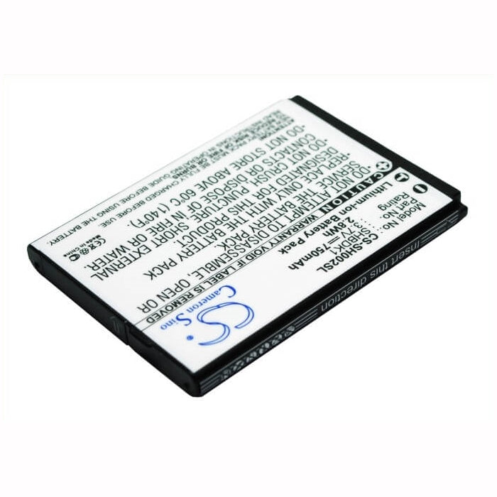 3.7V, 750mAh, Li-ion Battery fits Sharp, 002sh, Aquos Shot 002sh, 2.775Wh