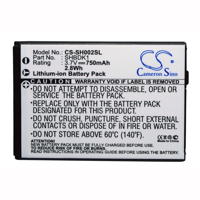 3.7V, 750mAh, Li-ion Battery fits Sharp, 002sh, Aquos Shot 002sh, 2.775Wh