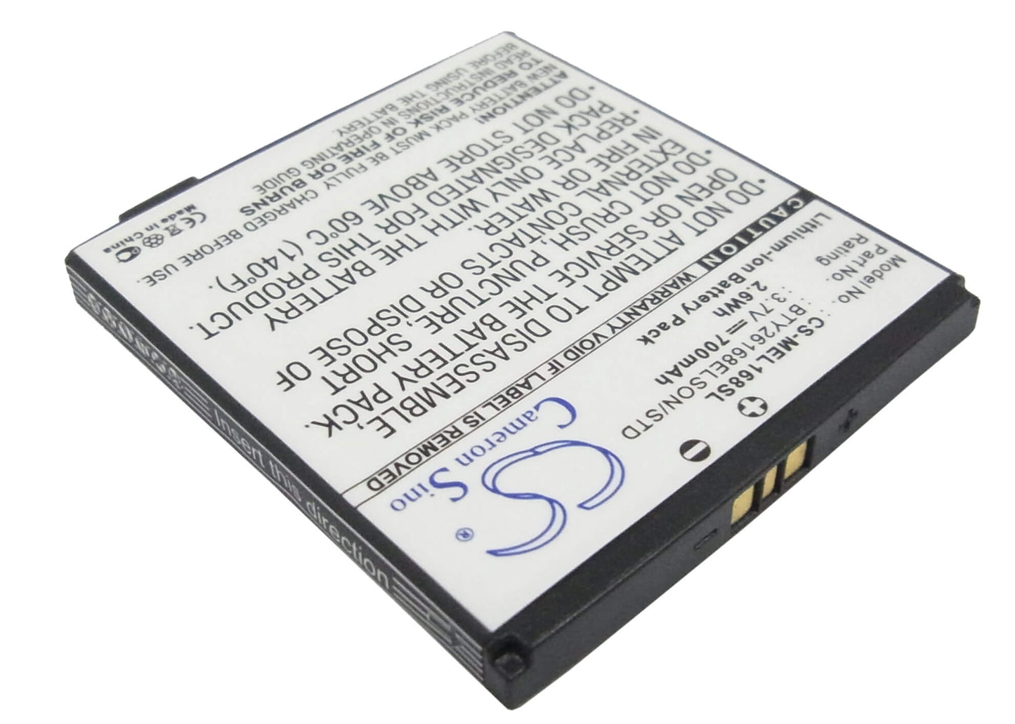3.7V, 700mAh, Li-ion Battery fits Emporia, Elson Es1, 2.59Wh