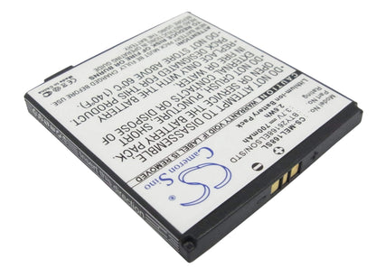 3.7V, 700mAh, Li-ion Battery fits Mobistel, Es1, 2.59Wh