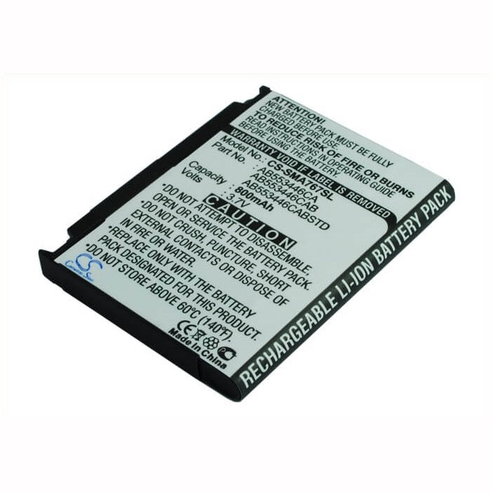 3.7V, 800mAh, Li-ion Battery fits Samsung, Sgh-a767, Sgh-a767 Propel, 2.96Wh