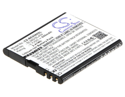 3.7V, 650mAh, Li-ion Battery fits Bea-fon, Sl450, Sl560, 2.405Wh