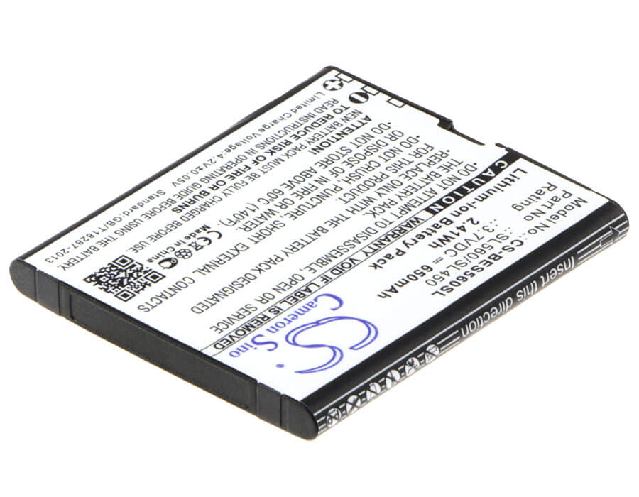 3.7V, 650mAh, Li-ion Battery fits Bea-fon, Sl450, Sl560, 2.405Wh