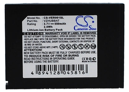 3.7V, 550mAh, Li-ion Battery fits Verizon, Hub, 2.035Wh