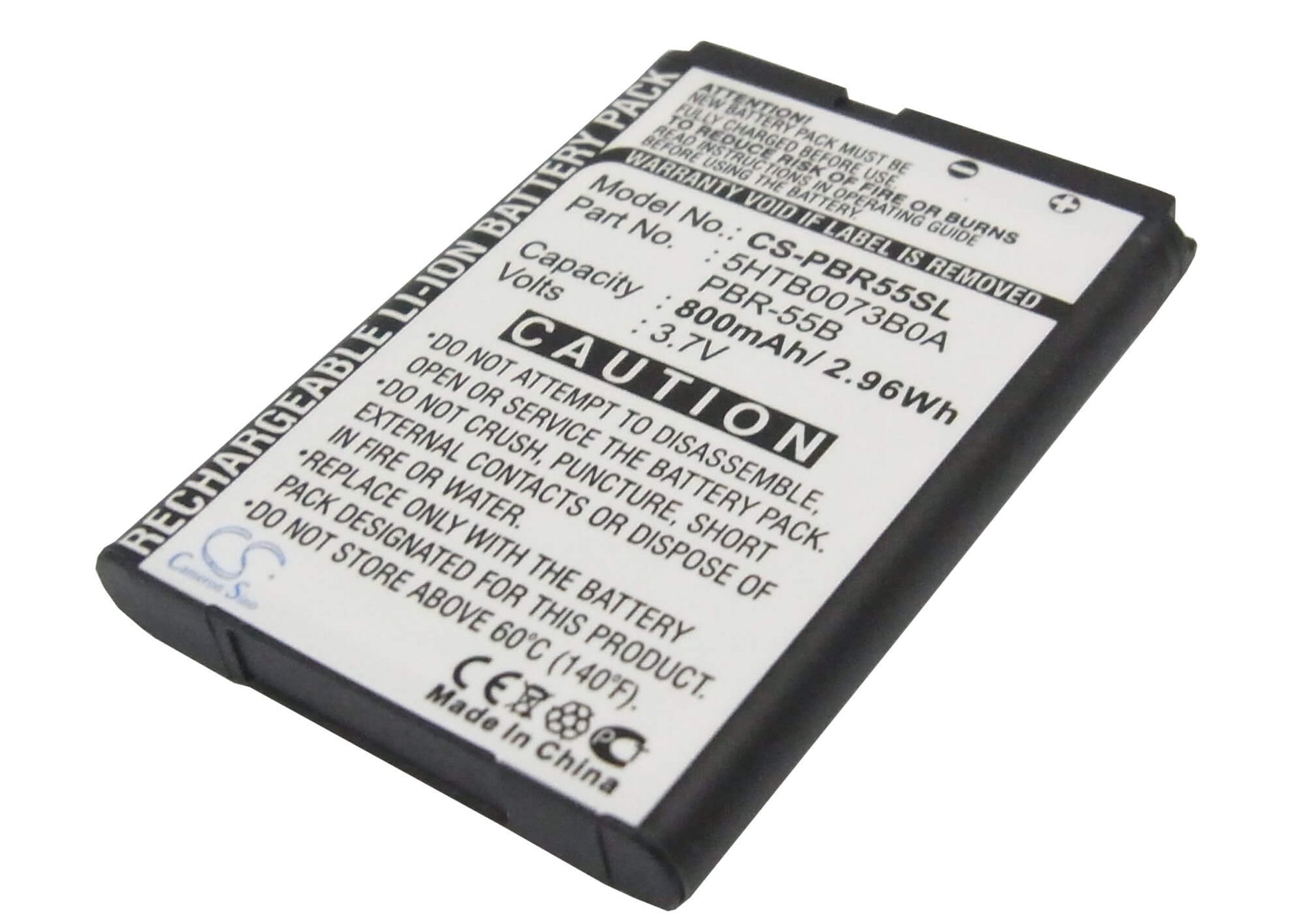 3.7V, 800mAh, Li-ion Battery fits Pantech, Impact P7000, Impulse, 2.96Wh