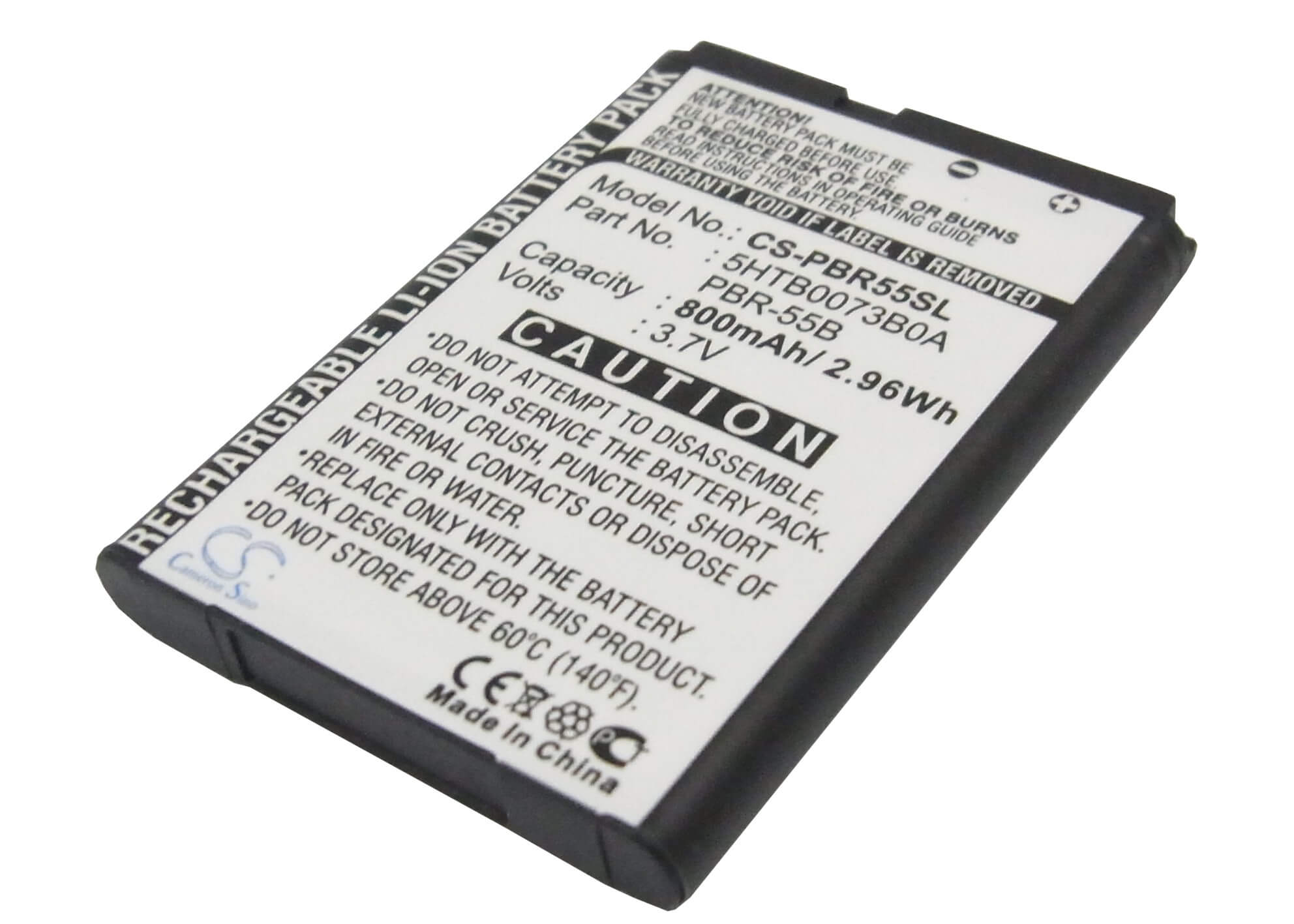3.7V, 800mAh, Li-ion Battery fits Pantech, Impact P7000, Impulse, 2.96Wh