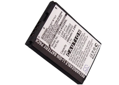 3.7V, 600mAh, Li-ion Battery fits Lg, Cg180, Cg810, 2.22Wh