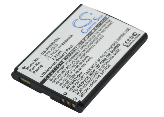 3.7V, 600mAh, Li-ion Battery fits Audiovox, Cdm-8935, Cdm-8935 Mini, 2.22Wh