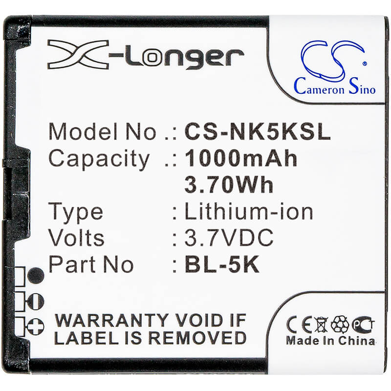 3.7V, 1000mAh, Li-ion Battery fits Explay, Q232, Q233, 3.7Wh