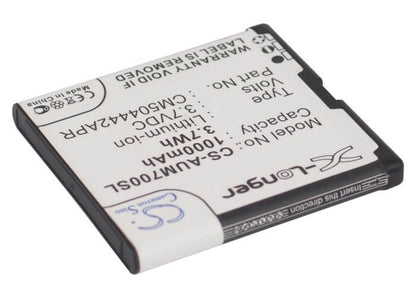 3.7V, 1000mAh, Li-ion Battery fits Voca, V530, 3.7Wh