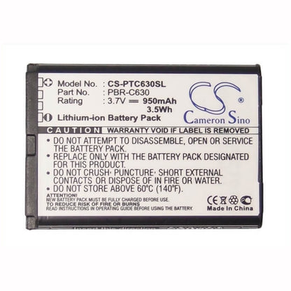 3.7V, 950mAh, Li-ion Battery fits Pantech, C630, 3.515Wh