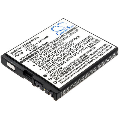3.7V, 1200mAh, Li-ion Battery fits Motorola, Greco, Quench Xt5, 4.44Wh