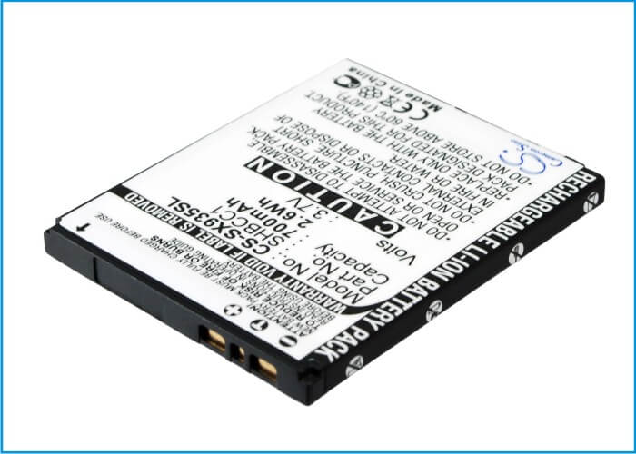 3.7V, 700mAh, Li-ion Battery fits Sharp, 831sh, 831shs, 2.59Wh