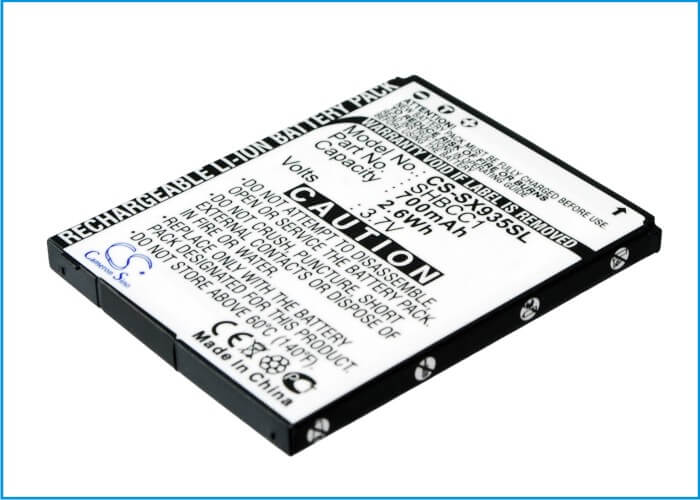 3.7V, 700mAh, Li-ion Battery fits Sharp, 831sh, 831shs, 2.59Wh