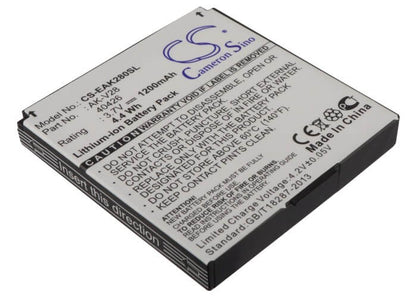 3.7V, 1200mAh, Li-ion Battery fits Emporia, Ak-v28, Ak-v29, 4.44Wh