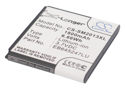 3.7V, 1800mAh, Li-ion Battery fits Samsung, Gt-b9388, Sch-w2013, 6.66Wh