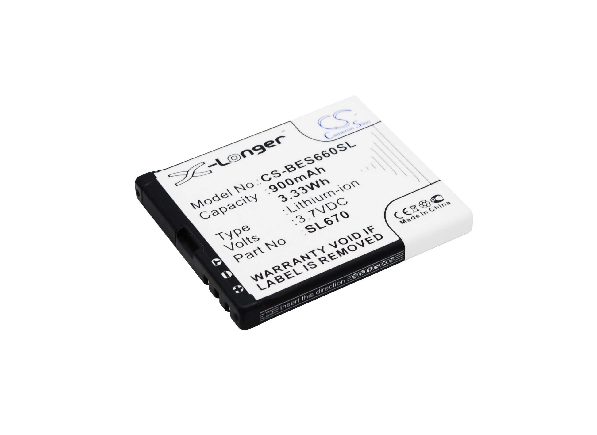 3.7V, 900mAh, Li-ion Battery fits Myphone, Flip 3, Flip Iii, 3.33Wh