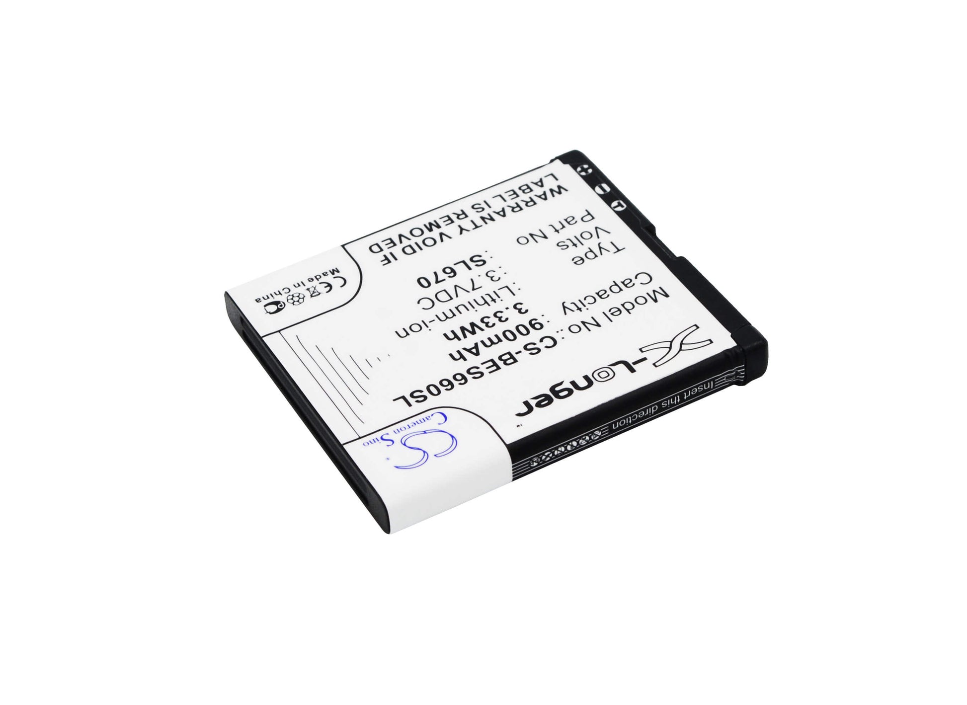 3.7V, 900mAh, Li-ion Battery fits Myphone, Flip 3, Flip Iii, 3.33Wh