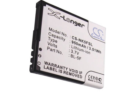 3.7V, 950mAh, Li-ion Battery fits Myphone, 9025, 9025 Tv, 3.515Wh