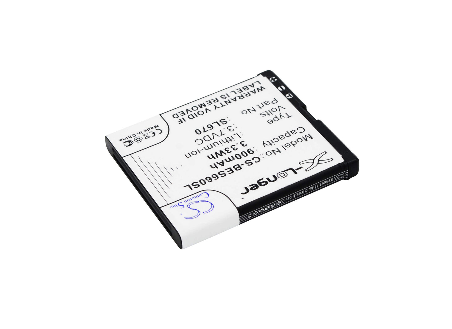 3.7V, 900mAh, Li-ion Battery fits Bea-fon, Sl625ad, Sl630, 3.33Wh