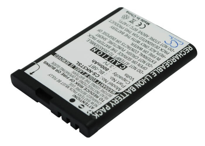 3.7V, 800mAh, Li-ion Battery fits Nokia, 2600 Classic, 7510, 2.96Wh
