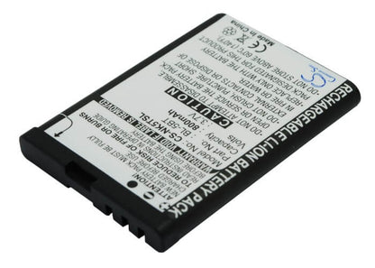 3.7V, 800mAh, Li-ion Battery fits Nokia, 2600 Classic, 7510, 2.96Wh