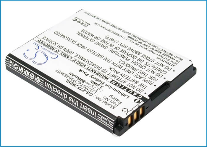 3.7V, 800mAh, Li-ion Battery fits Zte, F290, N281, 2.96Wh