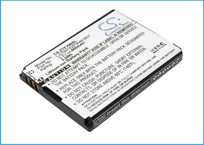 3.7V, 800mAh, Li-ion Battery fits T-mobile, Vairy Touch 2, Vairy Touch Ii, 2.96Wh