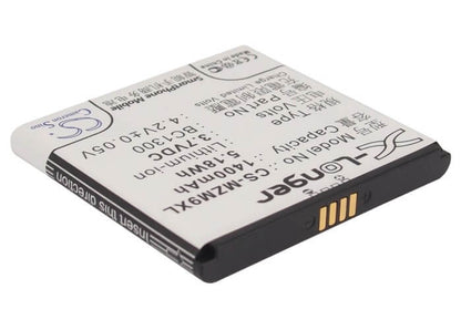 3.7V, 1400mAh, Li-ion Battery fits Meizu, M9, 5.18Wh