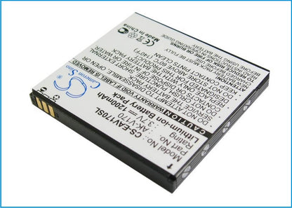 3.7V, 1200mAh, Li-ion Battery fits Emporia, Ak-v170, Life+, 4.44Wh