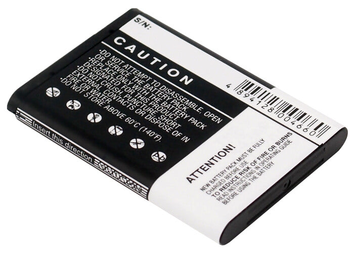 Mobile, Smartphone 3.7V, 750mAh, Li-ion Battery fits Ispan, Ddv-965, 2.775Wh