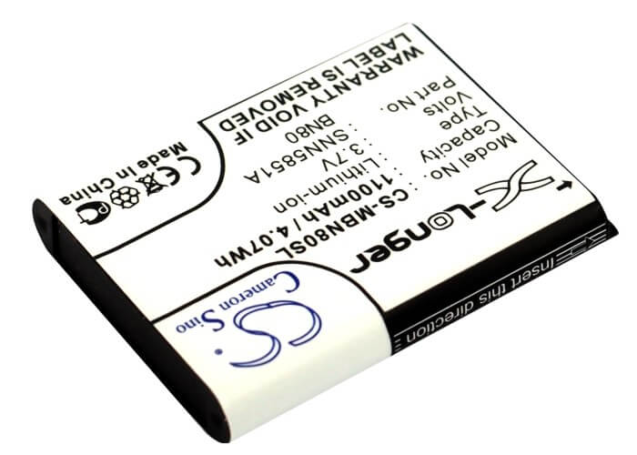 3.7V, 1100mAh, Li-ion Battery fits Motorola, Backflip, Backflip I886, 4.07Wh