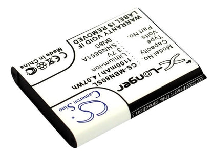 3.7V, 1100mAh, Li-ion Battery fits Motorola, Backflip, Backflip I886, 4.07Wh